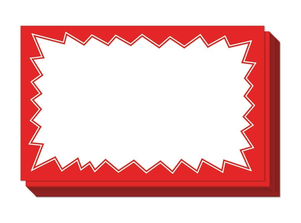 Sale Signs for Retail Stores 50pcs, 3.5&Prime; x 5.5&Prime; | Red x 5.5&Prime;,