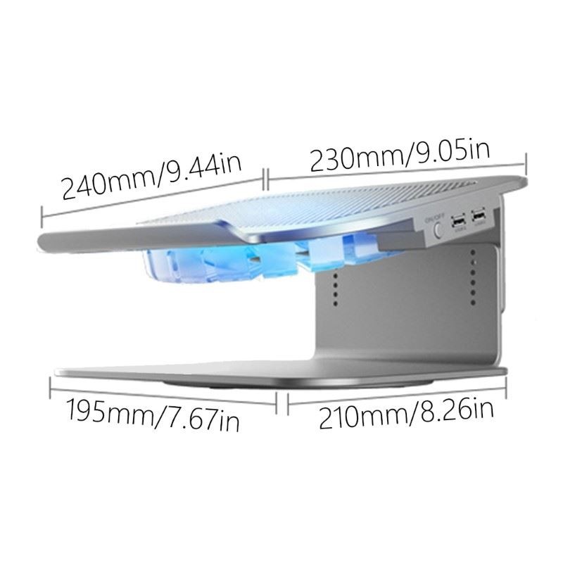 Portable Tablet Holder Stand Foldable NonSlip Silicone holder with 2 USB Port