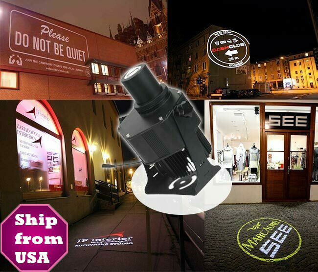 US 40W LED Gobo Projector Outdoor Remote Control Advertising Logo Light Meanwell