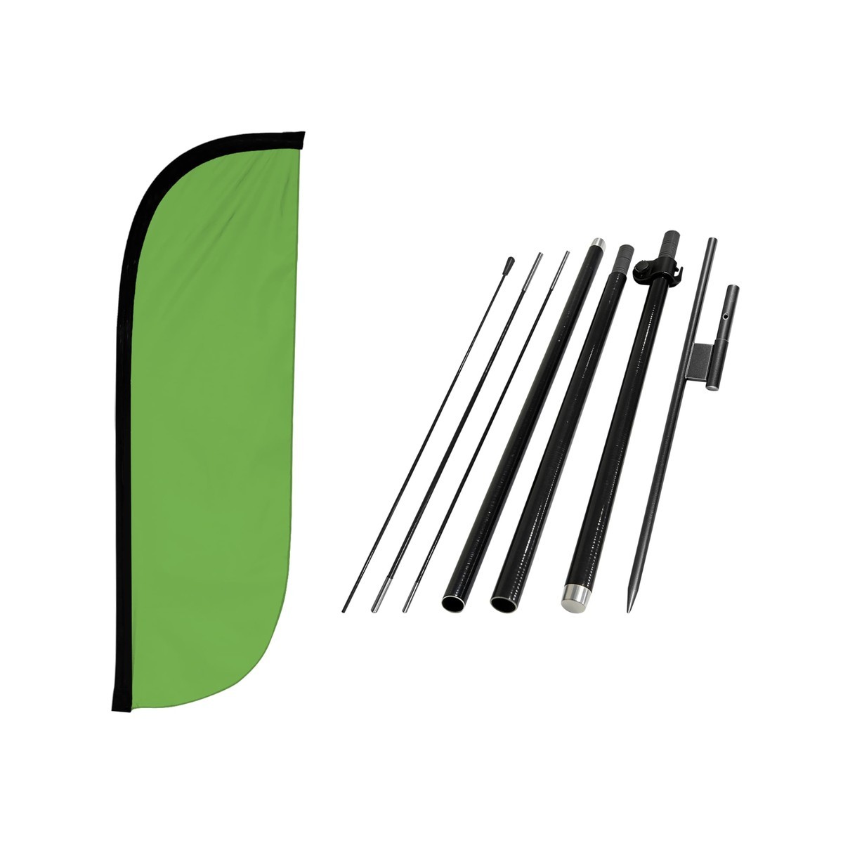 Lookourway Feather Flag Pole Kit – 7 Feet Tall Advertising Flag Banner