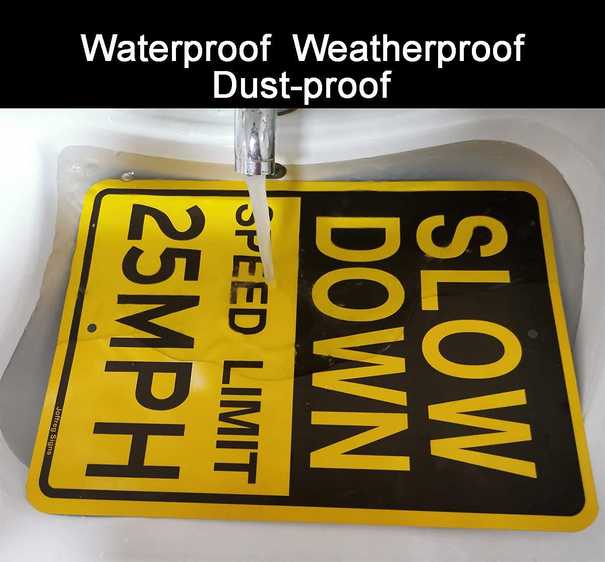 2 PCS Slow Down Speed Limit 25 MPH Sign 17×12 Inch Reflective Aluminum