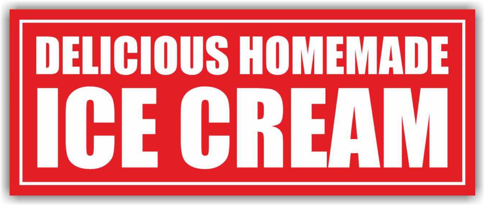 DELICIOUS HOMEMADE ICE CREAM Advertising Banner Vinyl Mesh Sign Shaved Snow Cone