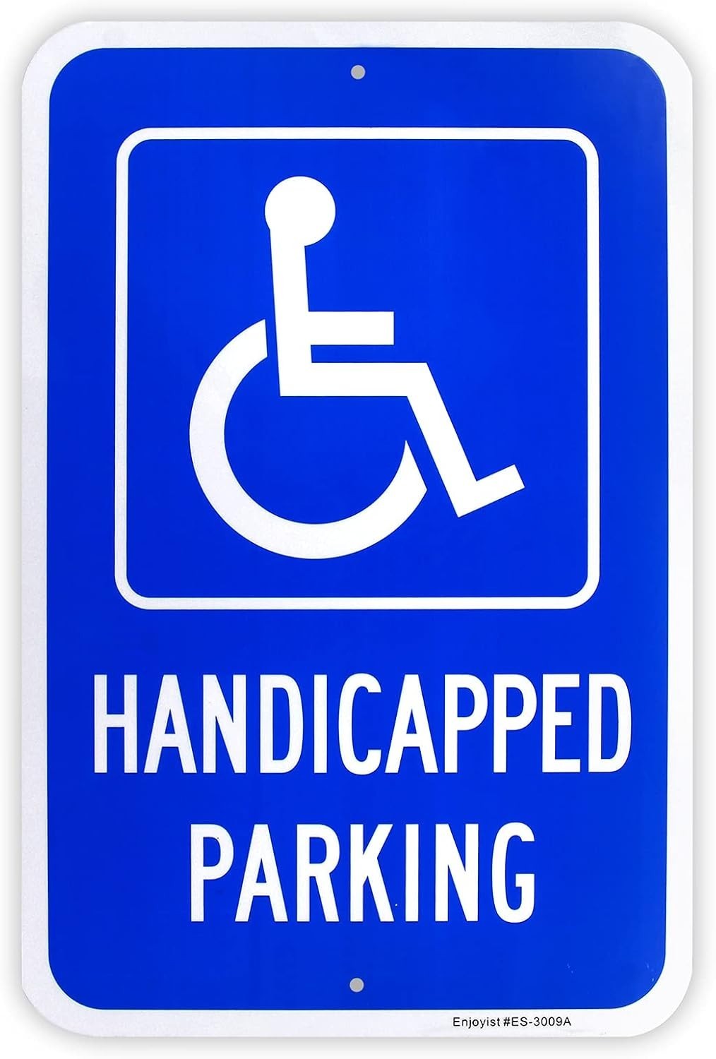 Reflective 18&Prime;x12&Prime; Heavy-Duty Handicapped Parking Sign – Easy Install Aluminum