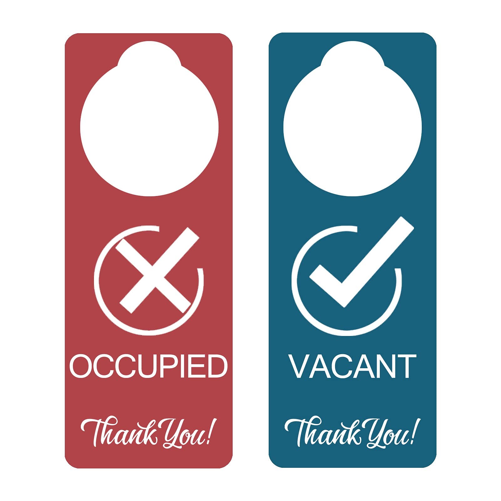 Vacant Occupied Sign, 2 Pack, Double Sided,Door Hanger Sign for Home Office Rest