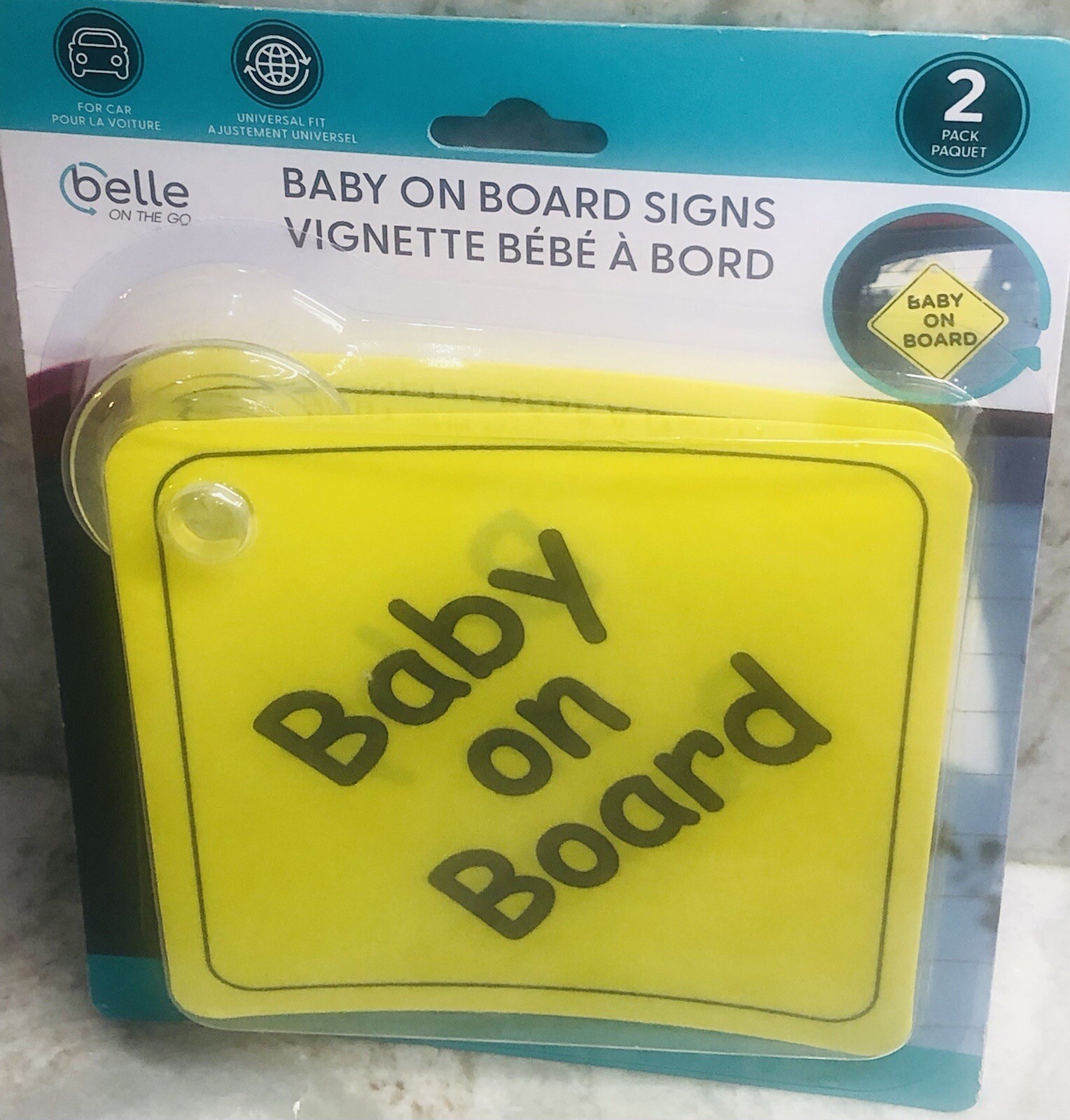 ShipN24Hours. New-Baby on Board Signs. 2 Pack. For Car. Universal Fit.