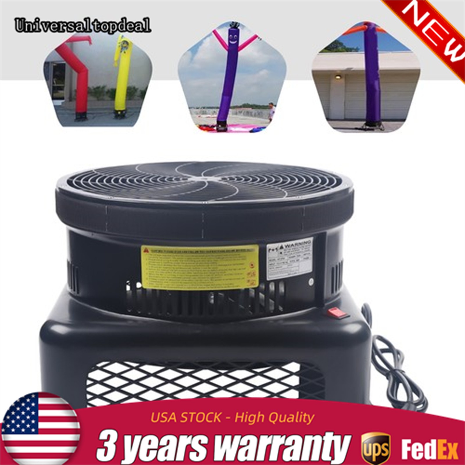 550W 17.7&Prime; Air Blower Fan for Inflatable Wind Dancer Tube Man Fly Guy Sky Puppet