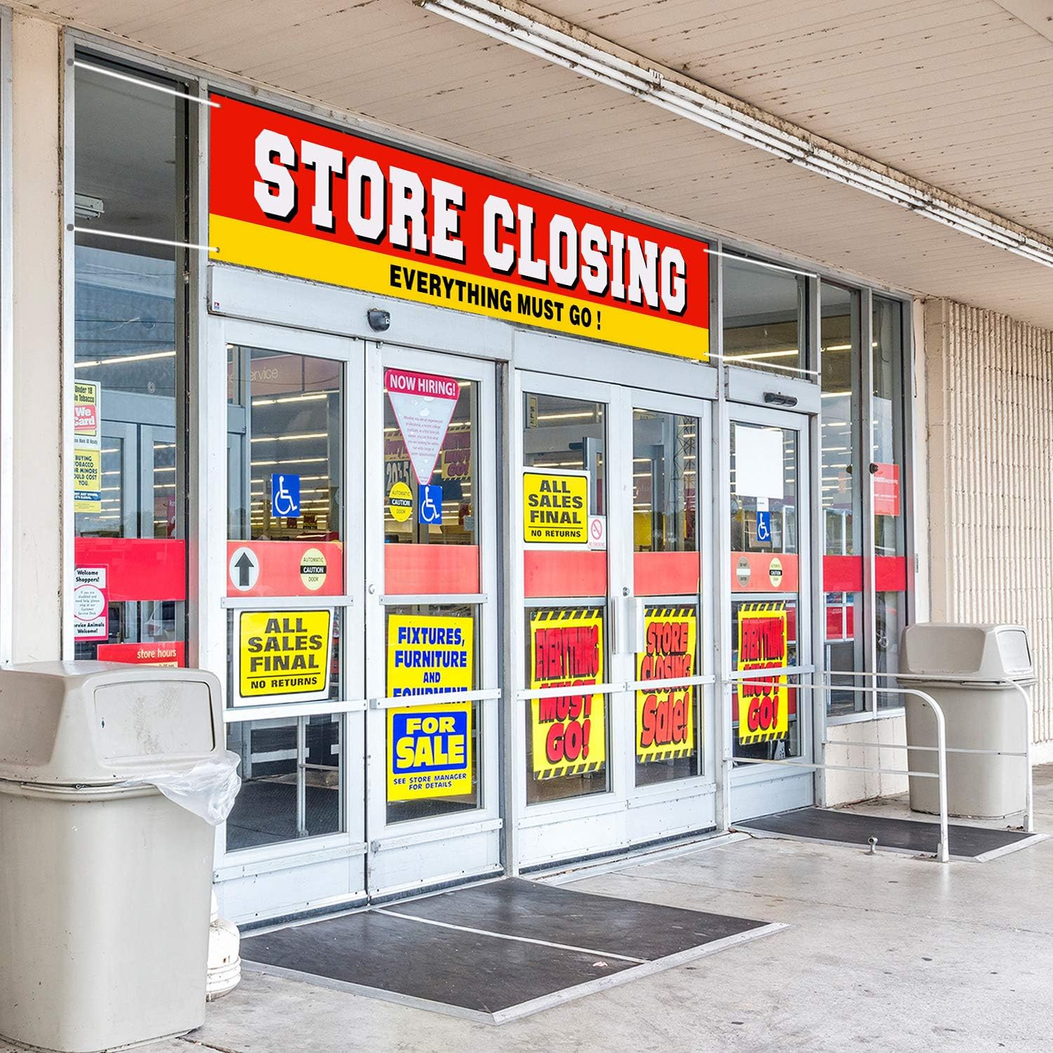 Large Store Closing Sign Banner Everything Must Go Advertising Banner Going Out