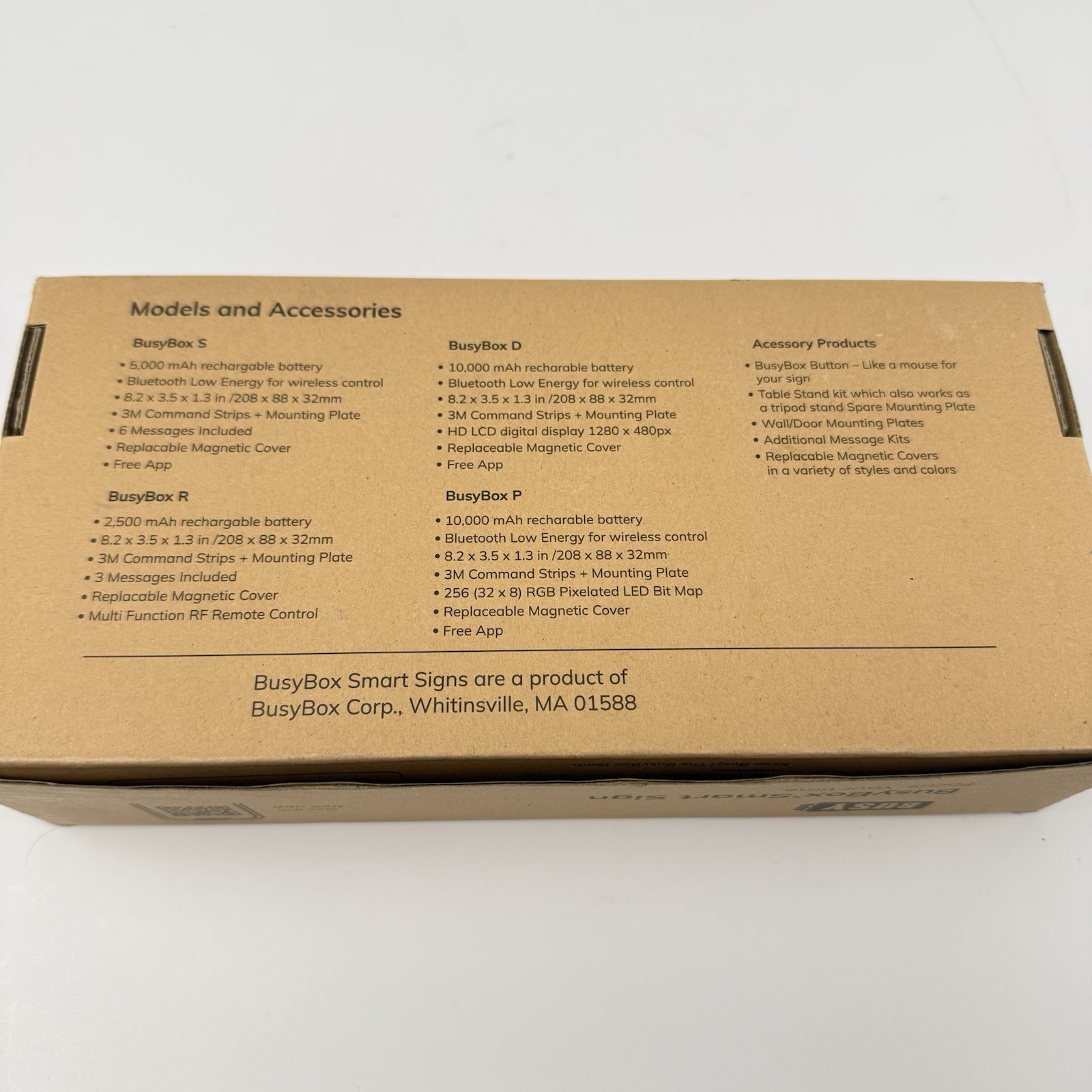 BusyBox Smart Sign Standard Bluetooth Do Not Disturb Sign with 6 Messages New