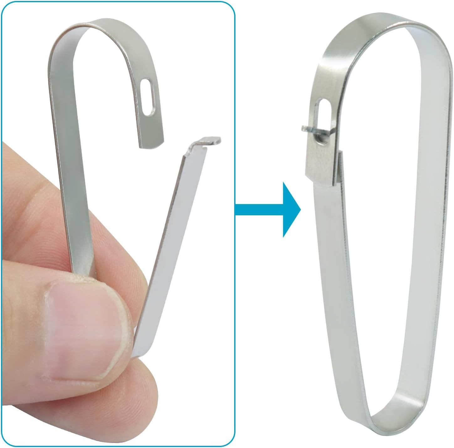 30 Pcs Real Estate Sign Rider Clips for Hanging Signs, Stainless Steel Fence