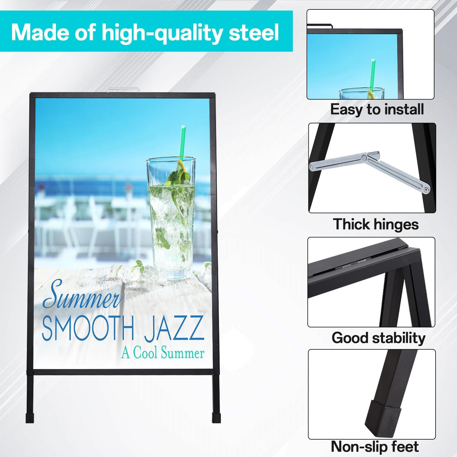 A Frame Sidewalk Sign, Heavy Duty Sandwich Board Signs 24×36 in