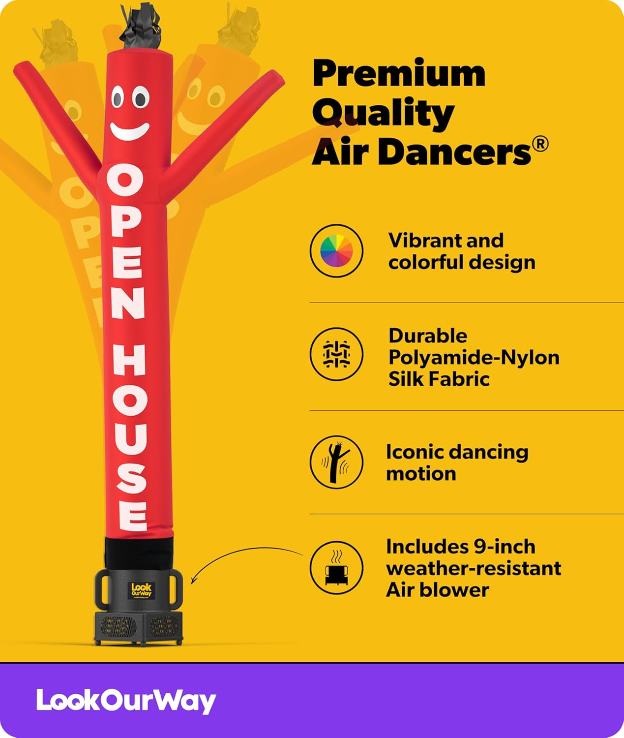 7ft Wacky Waving Inflatable Tube Guy – Red Sky Dancer for Advertising