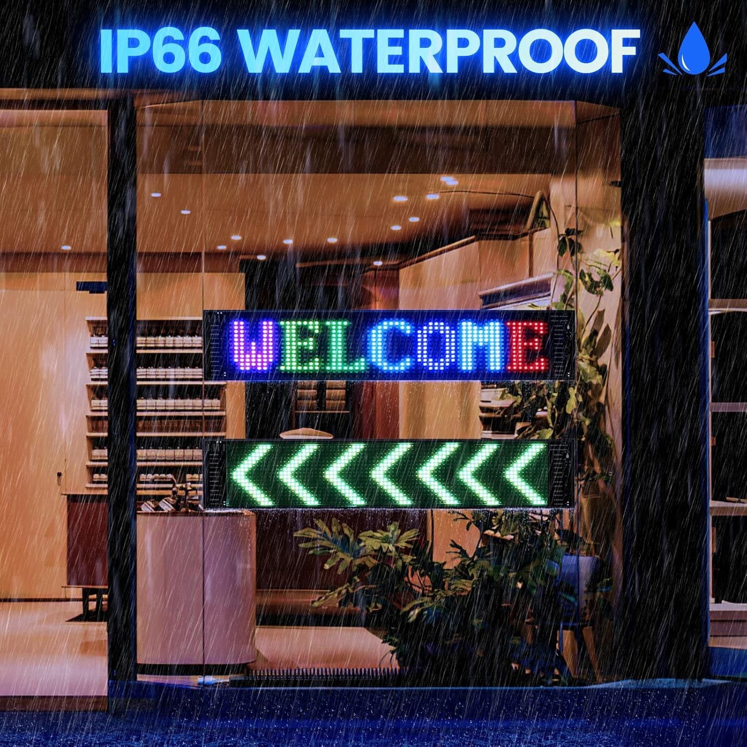 High-Quality LED Sign 14.6 »x3.6 » – Customizable Scrolling Messages for Events