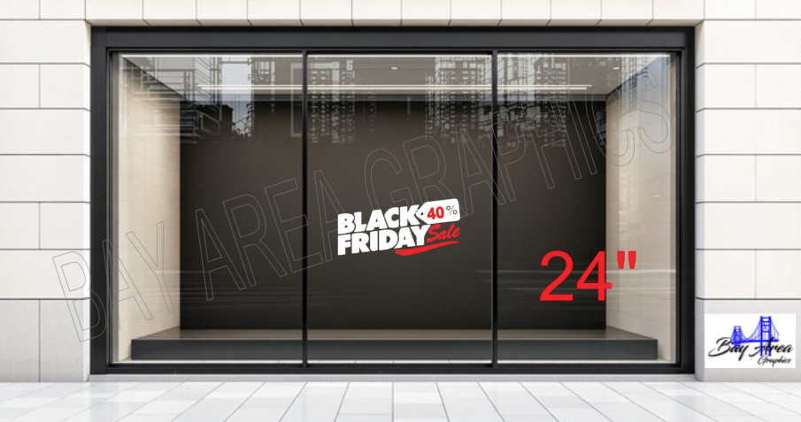 Large Black Friday % Sale Vinyl Sign – Shop Window Waterproof Promo ORACAL*