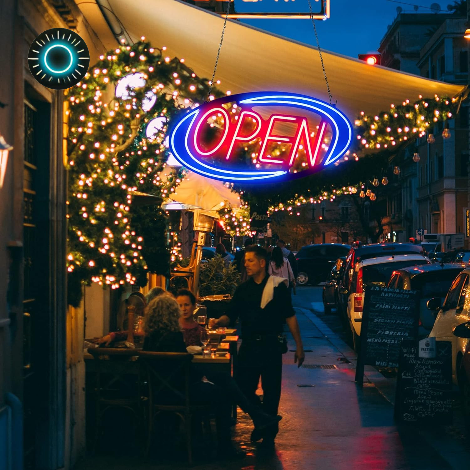 Bright LED Open Sign for Business – 32×16 Inch with Remote Control & Flashing