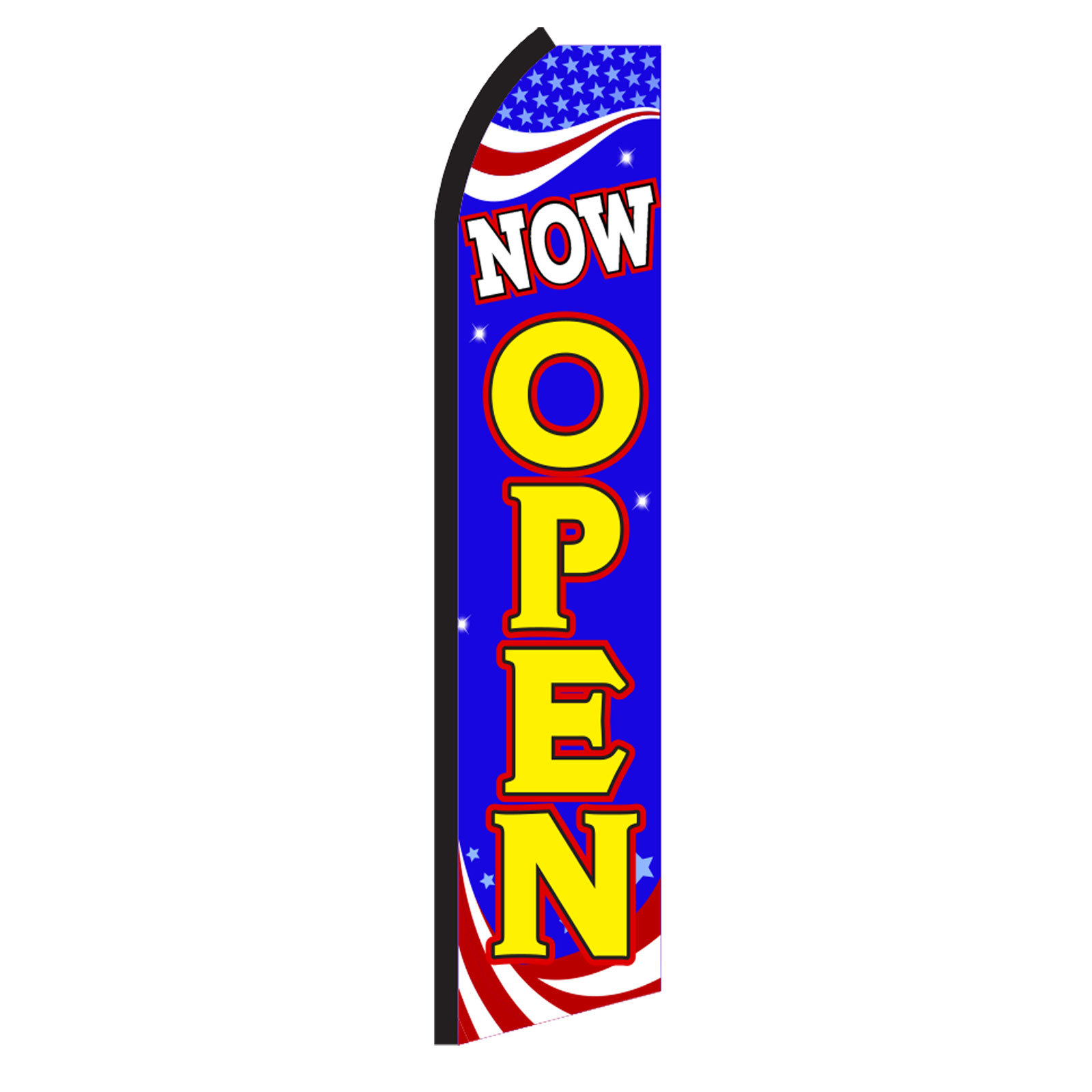 NOW OPEN Banner Flag Sign Only Advertising Flutter Feather Swooper