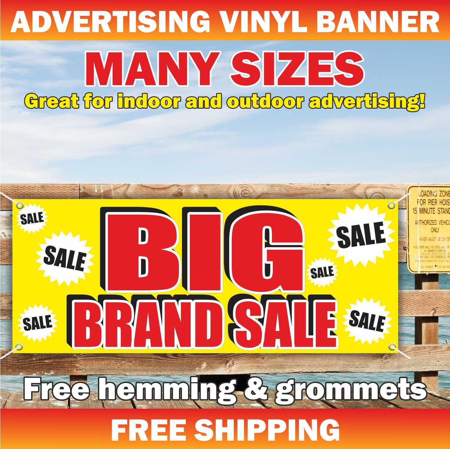 BIG BRAND SALE Advertising Banner Vinyl Mesh Sign discount boutique clearance