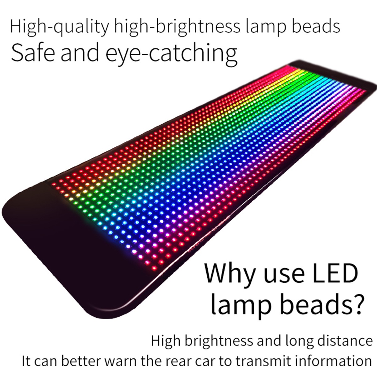 USB LED Car Flexible Sign Scrolling Message RGB Display Screen APP Programmable