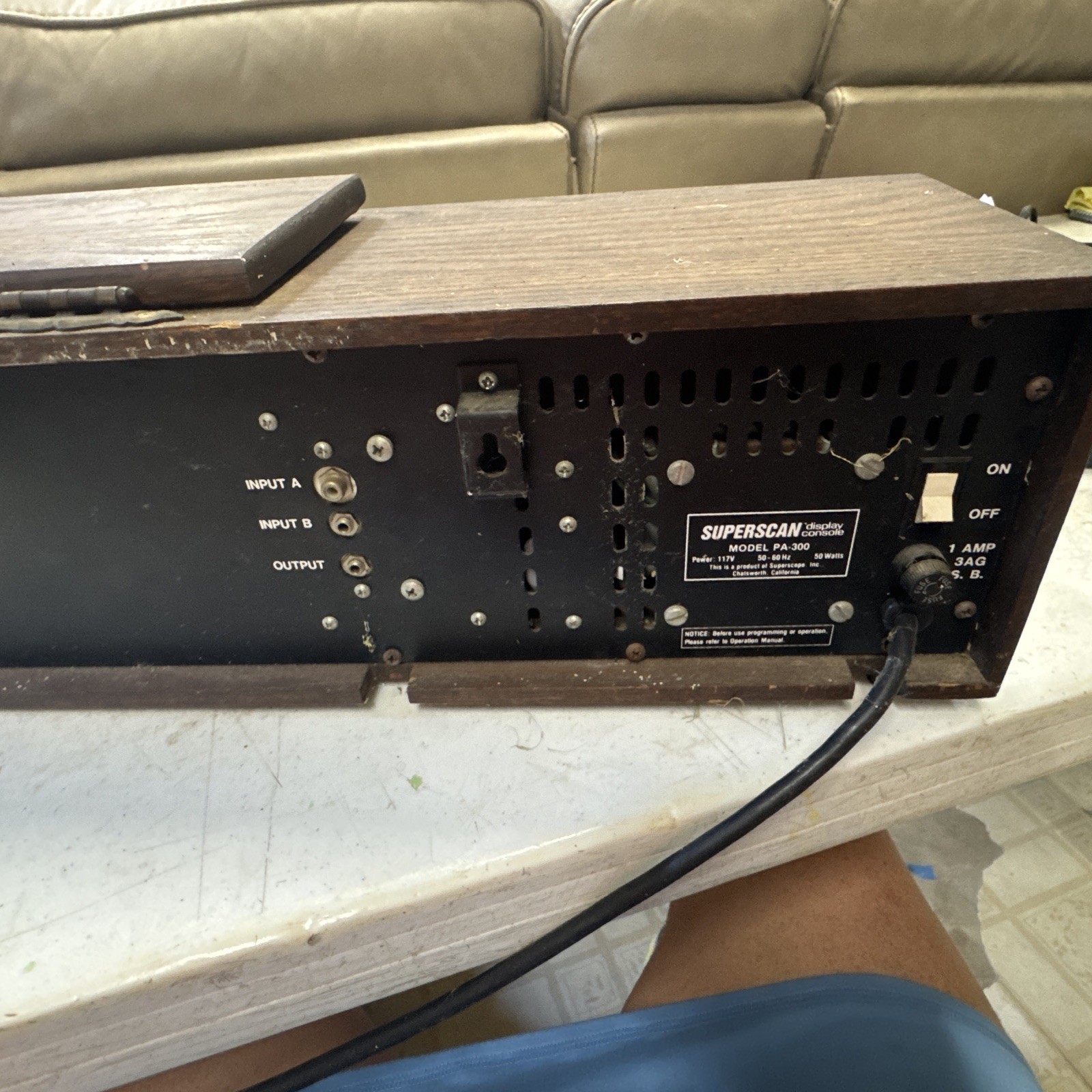 Vtg 80s Superscan Display Console PA-300 Message Display Sign Digital 34”