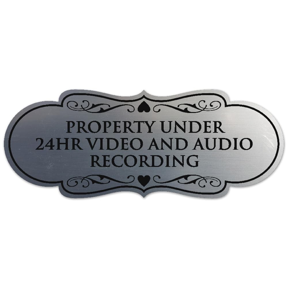 Designer Property Under 24hr Audio and Video Recording Sign – Easy Installati…