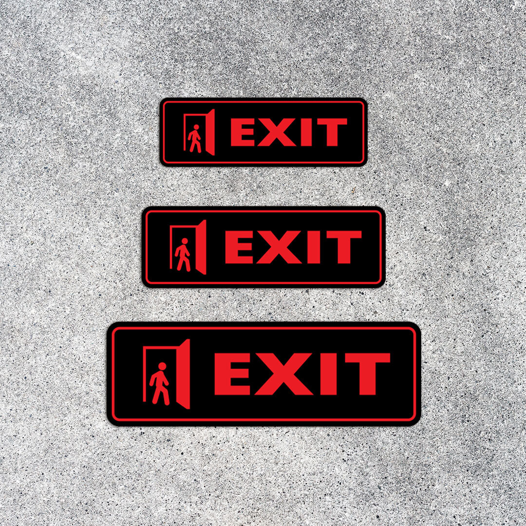 Standard Plus Exit Wall or Door Sign | Public Spaces Signage