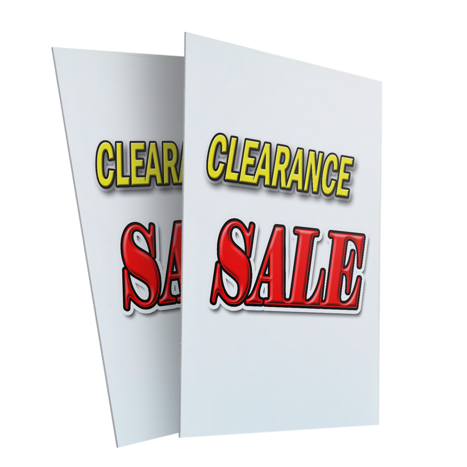Clearance Sale 24&Prime; x 36&Prime; 2 Pack Of Store Sign Plastic Or Decal