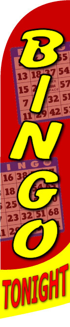 BINGO TONIGHT Premium quality swooper feather flag vertical banner sign 4078