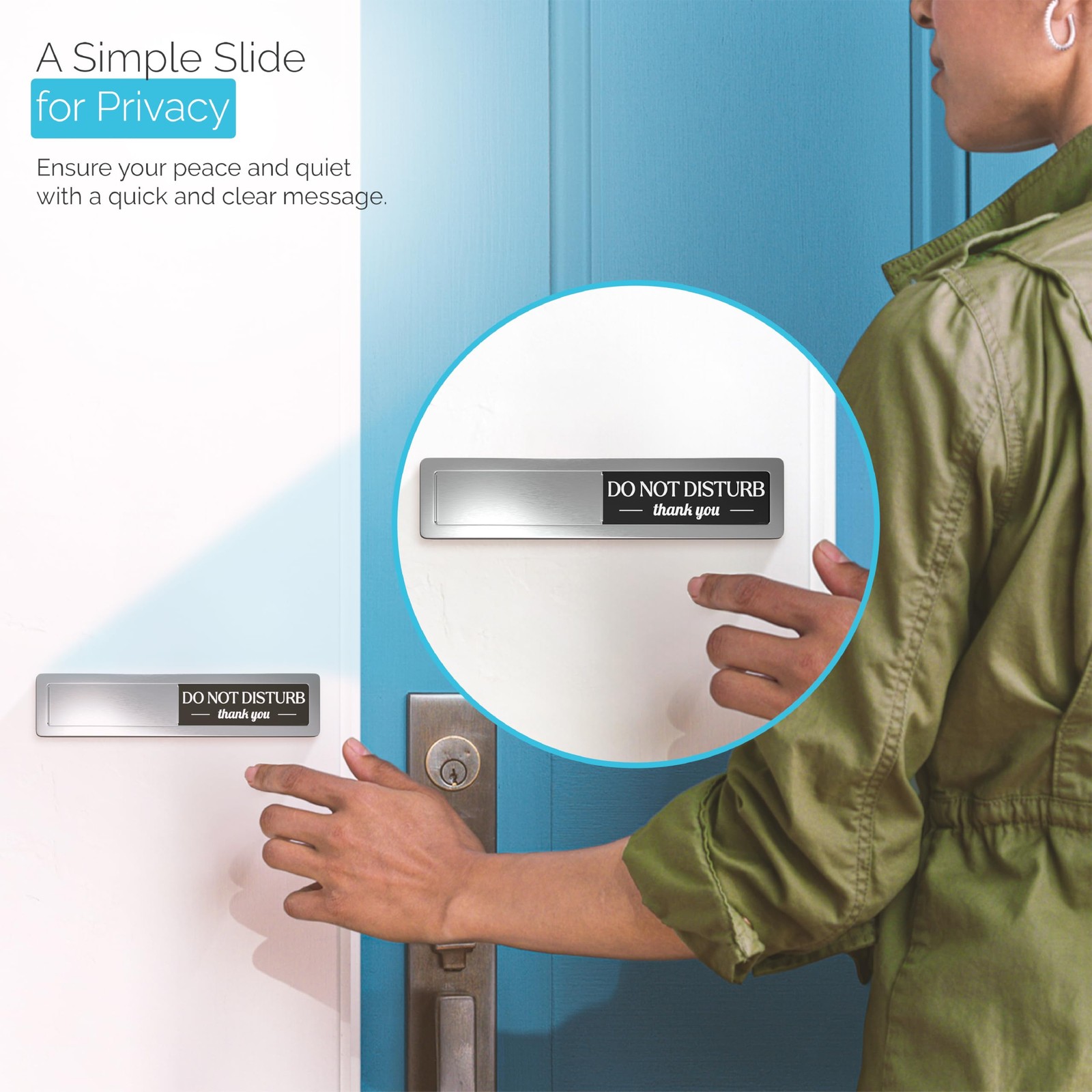 Stainless Steel Do Not Disturb Sign, Premium Please Knock Welcome Signs, Do N…