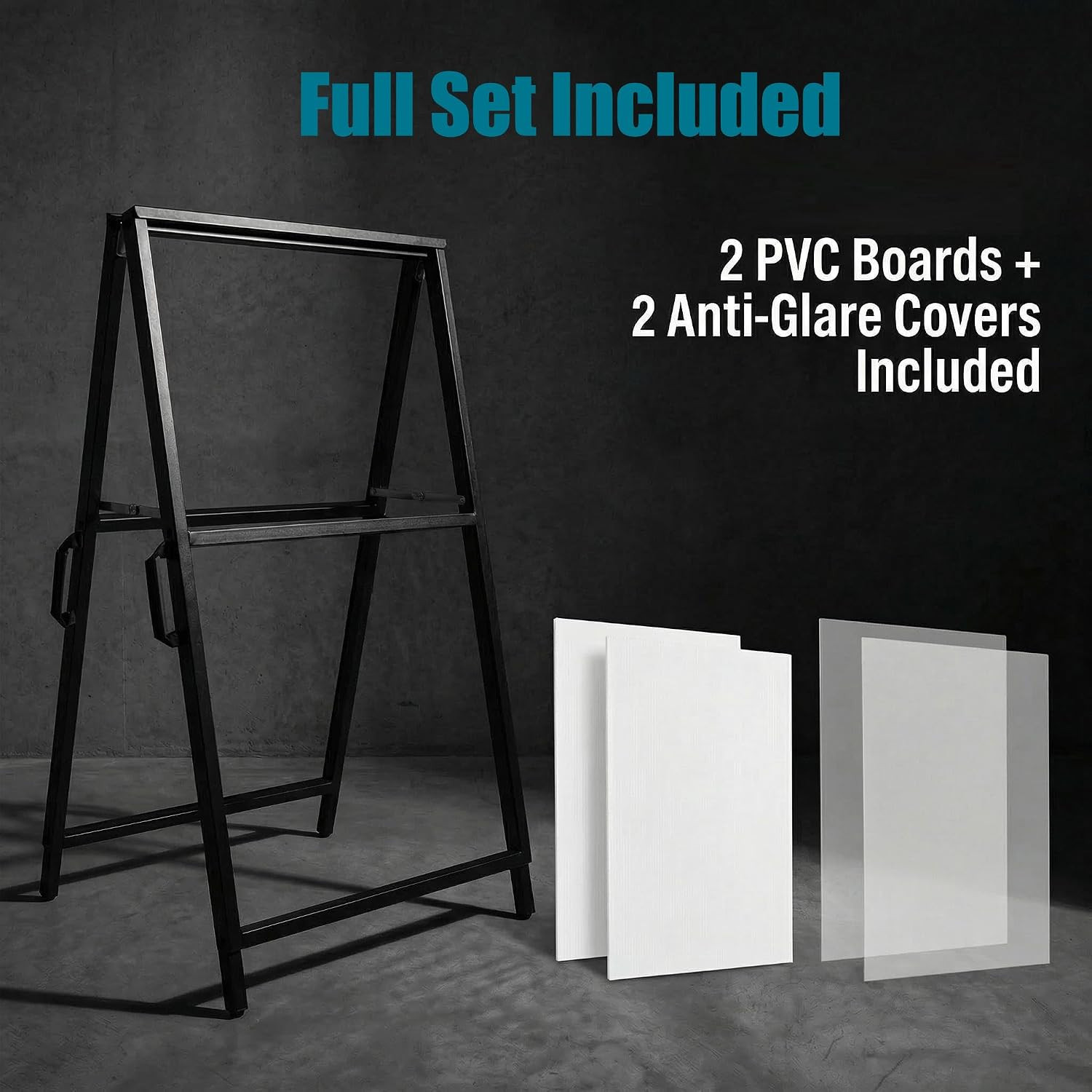 a Frame Sidewalk Sign 24X36 Inches Sandwich Board Signs Outdoor Heavy Duty Doubl