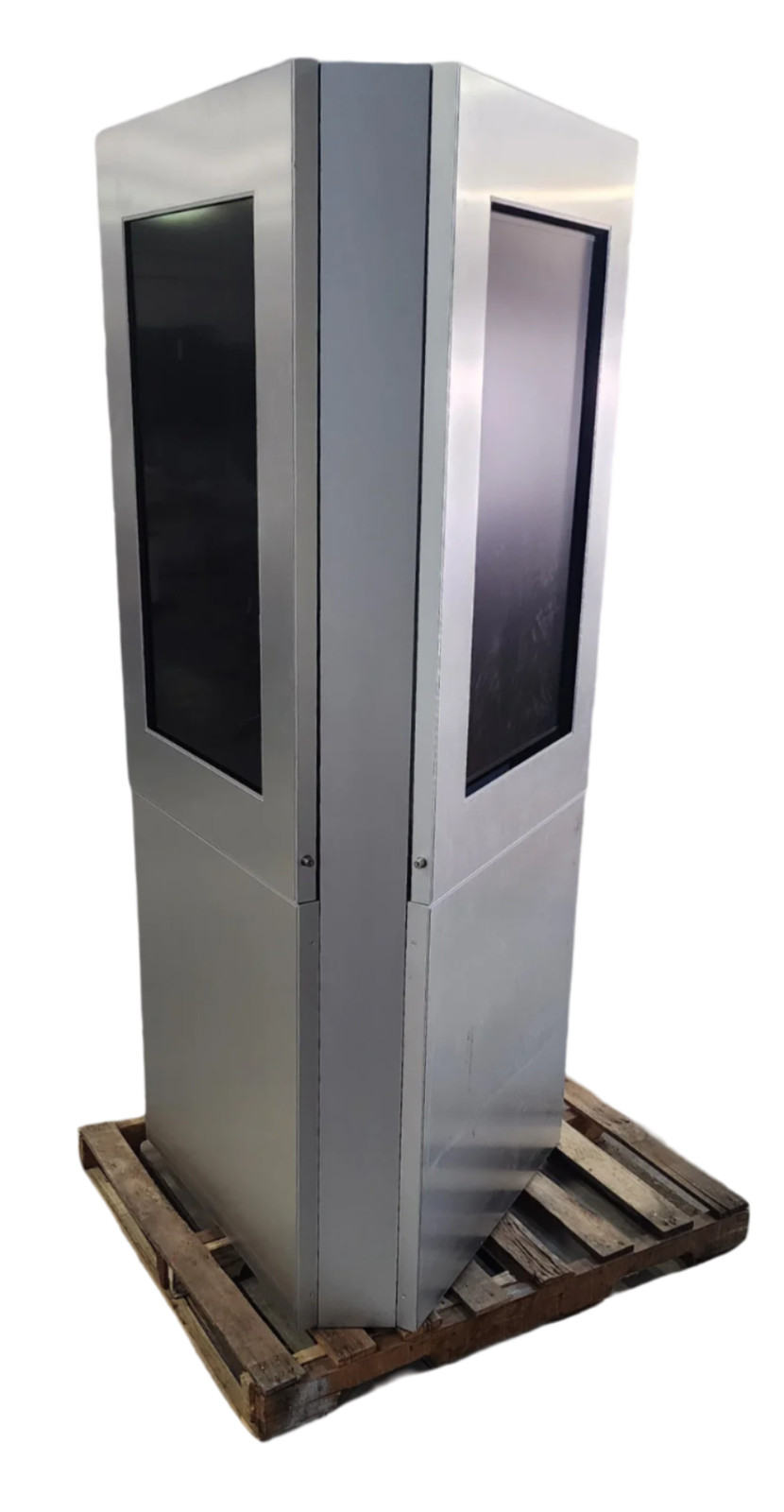 Big Floor Standing 3-Sided Portrait Indoor Kiosk Enclosure, 84&Prime;
