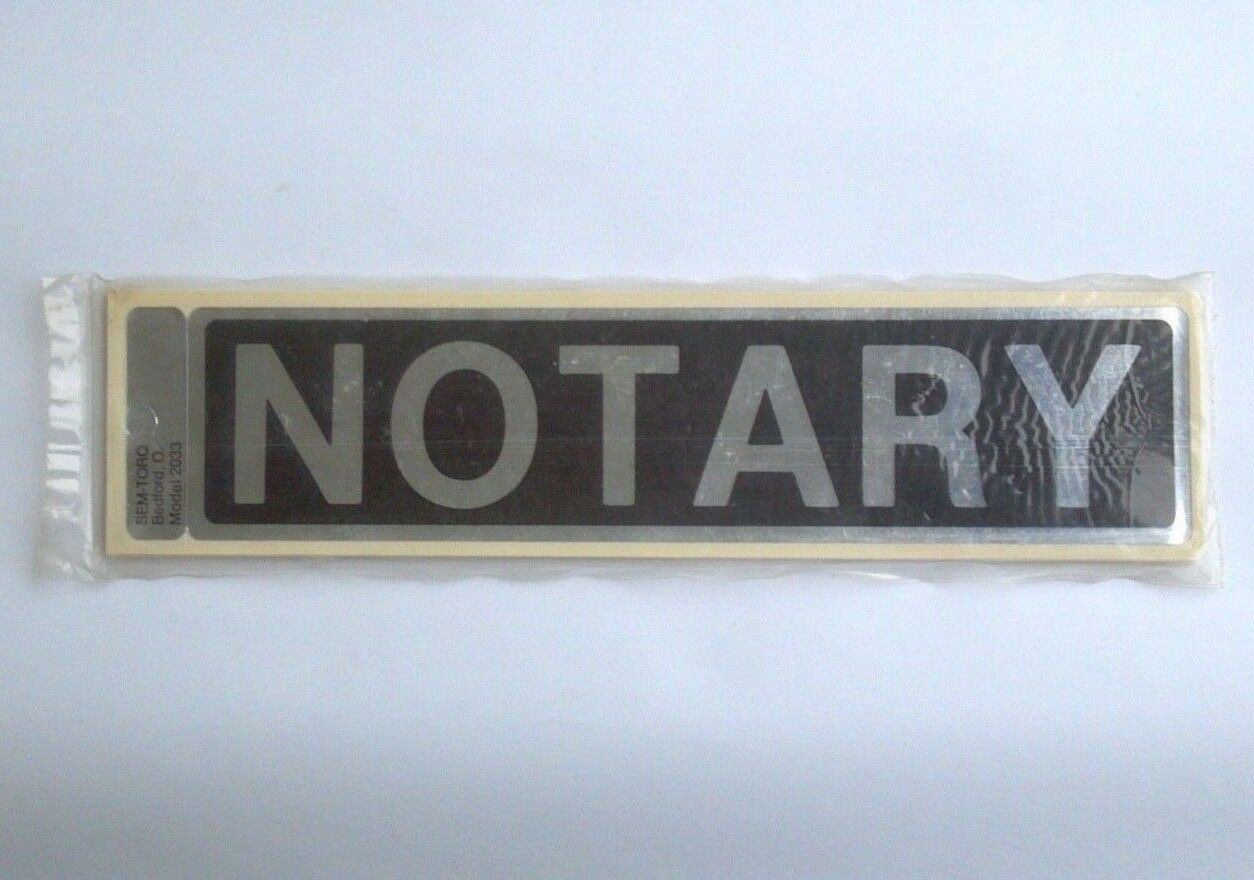 10 Pack NOTARY Decals 1-7/8&Prime;x 8&Prime; Self Adhesive Wall Door Business Sticker