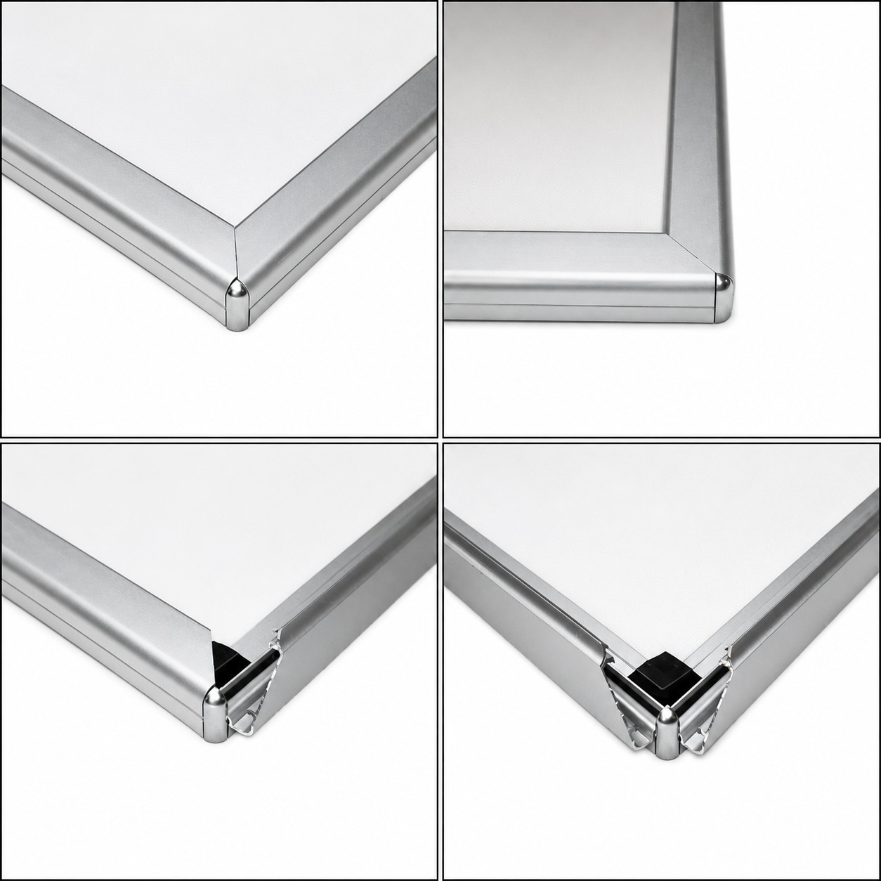 LED Snap Frame Office Display, Corporate Branding Wall Art, Black or Silver