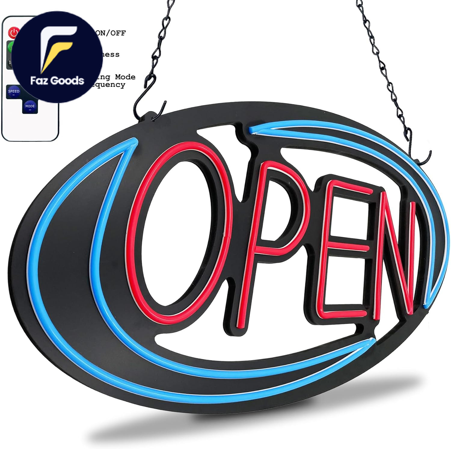 Open Signs for Business 32X16 Inch Large Bright Open Sign Neon Led Lighted Remot