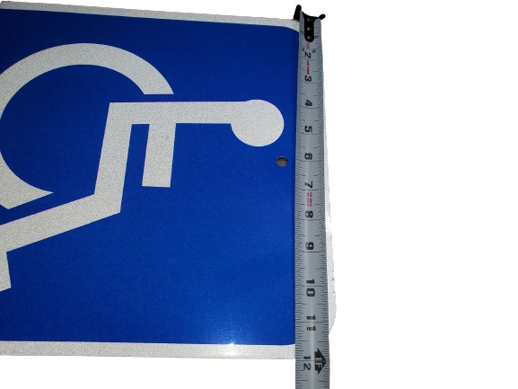 Handicap Disabled Parking Only Sign 12&Prime; x 14&Prime; Reflective ACM Engineer Grade