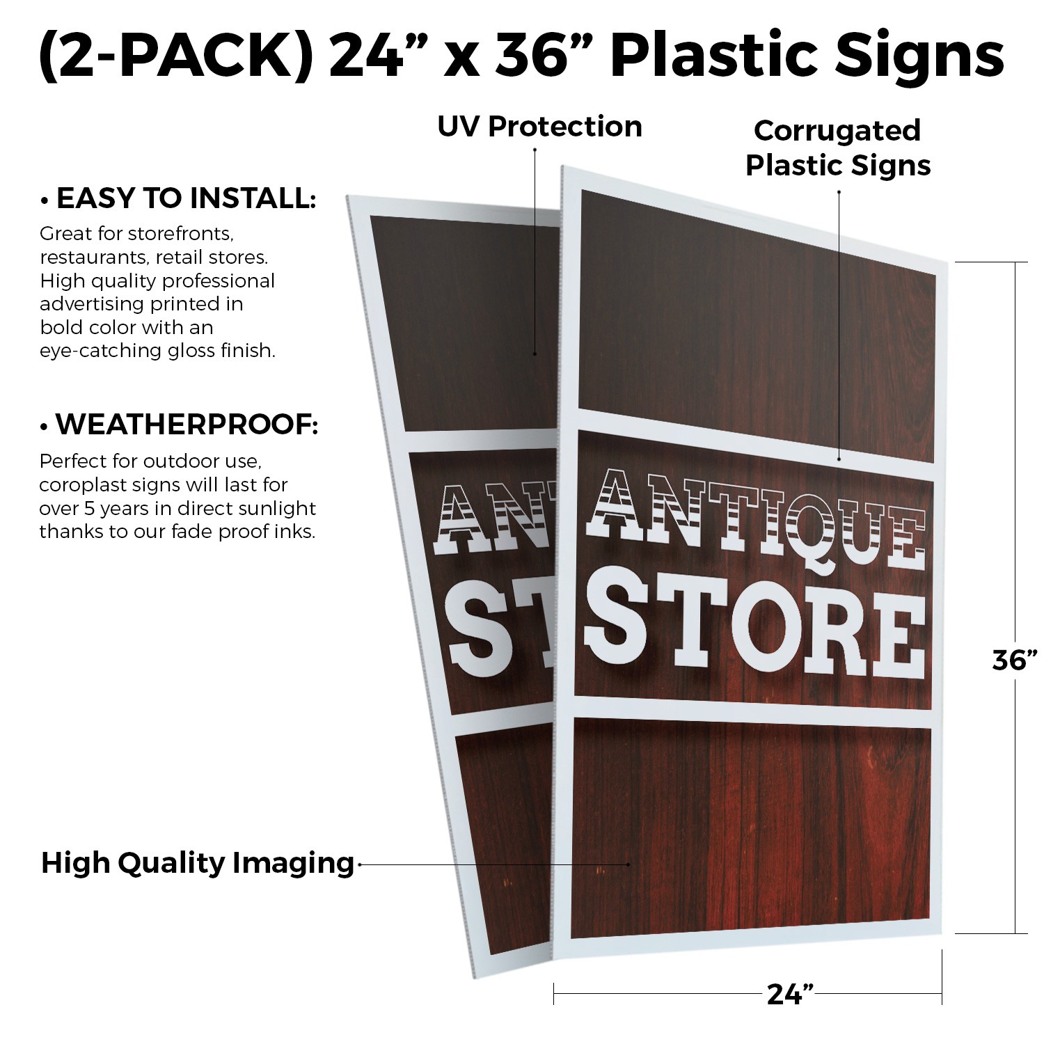 Antique Store Heavy Duty A-Frame Sidewalk Sign Vintage Goods Collectibles Home
