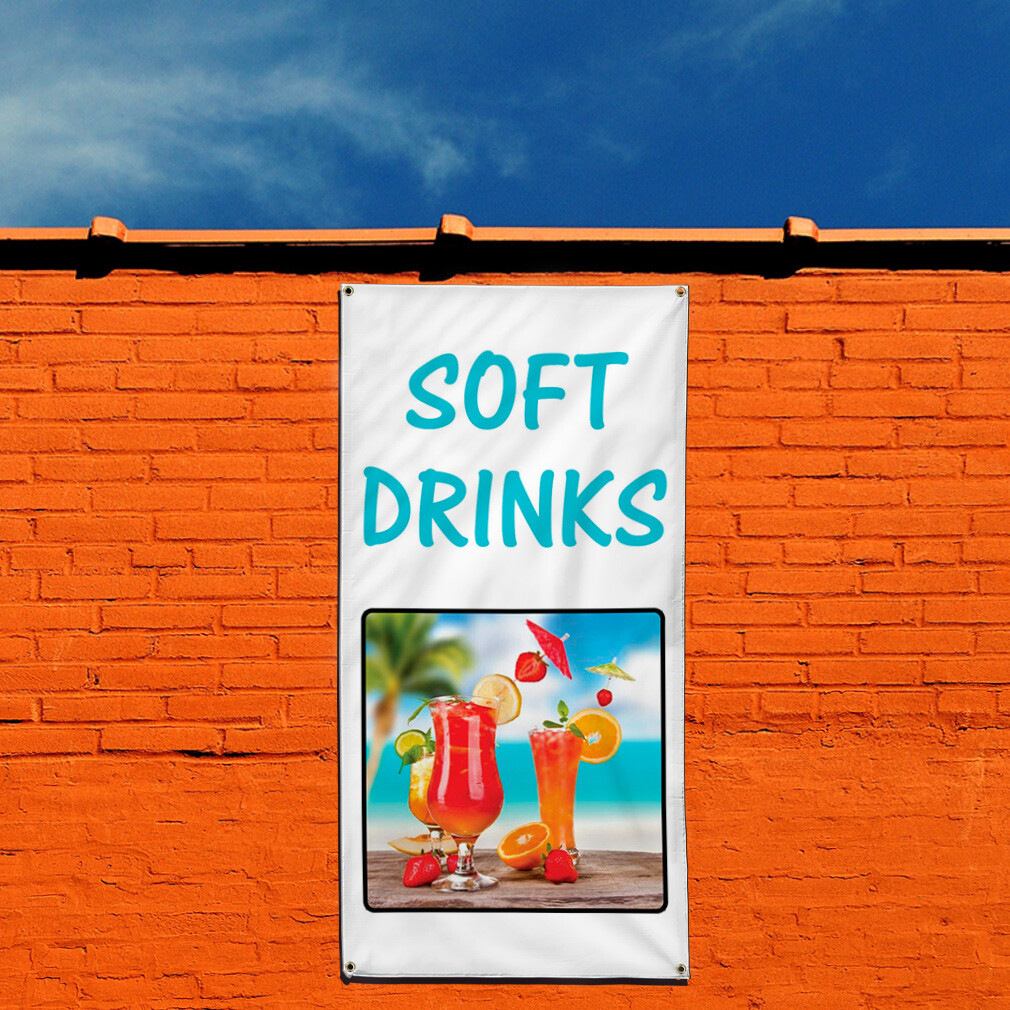 Vertical Vinyl Banner Multiple Sizes Outdoor Weatherproof Industrial Yard Signs