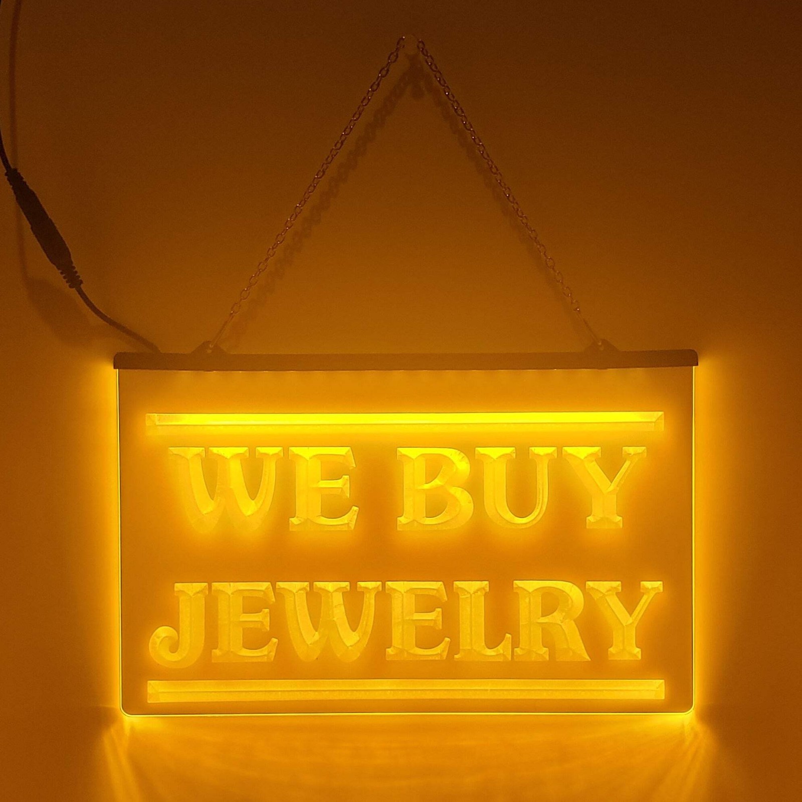 We Buy Jewelry LED Sign – Lighted Pawn Shop & Jewelry Buyer Window Sign
