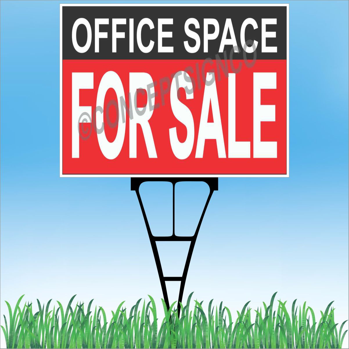 18&Prime;x24&Prime; OFFICE SPACE FOR SALE Outdoor Yard Sign & Stake Lawn Real Estate Offices