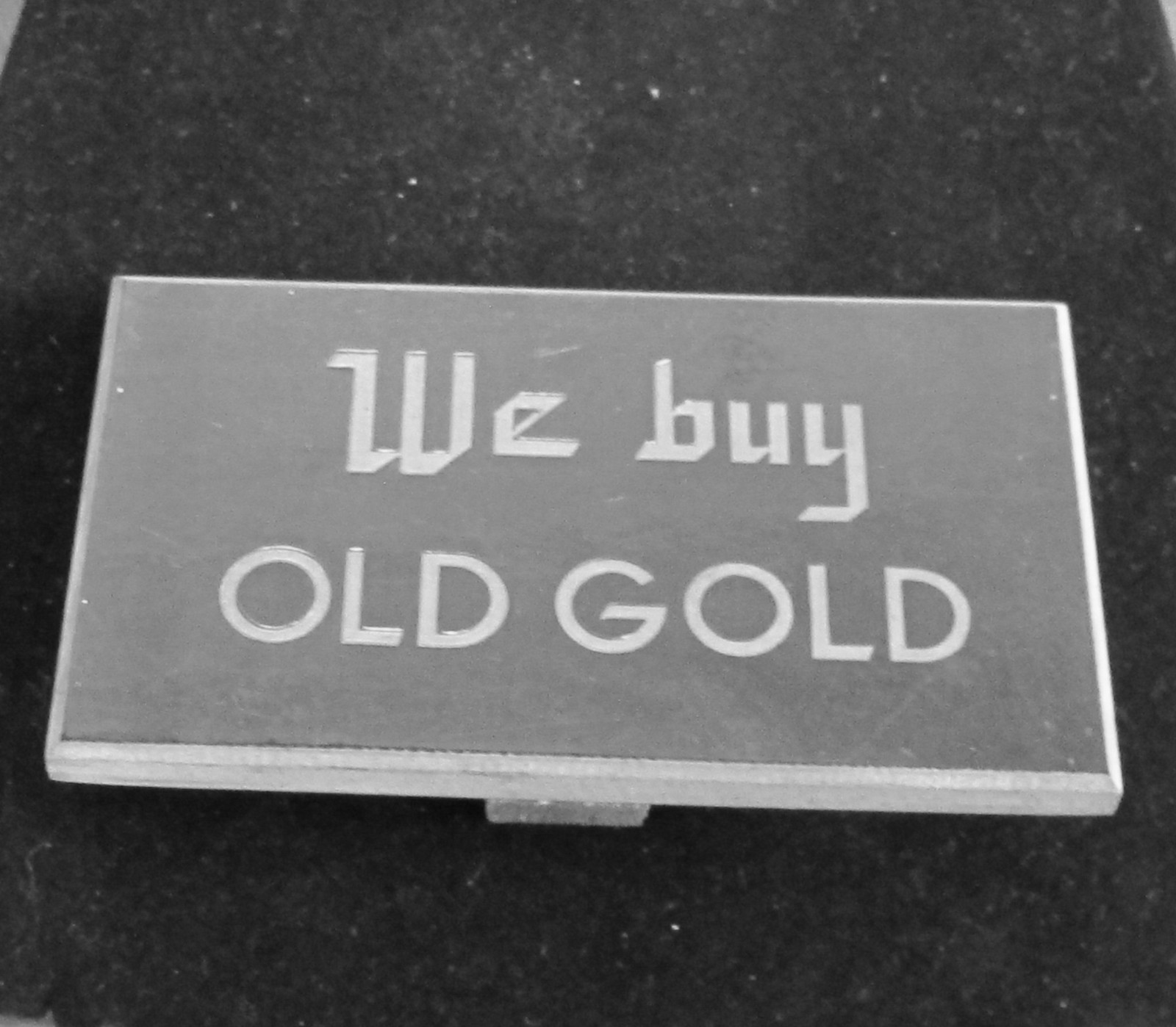 Standing WOOD SIGN – WE BUY OLD GOLD – Used Jeweler Jewelry Store or Retailer