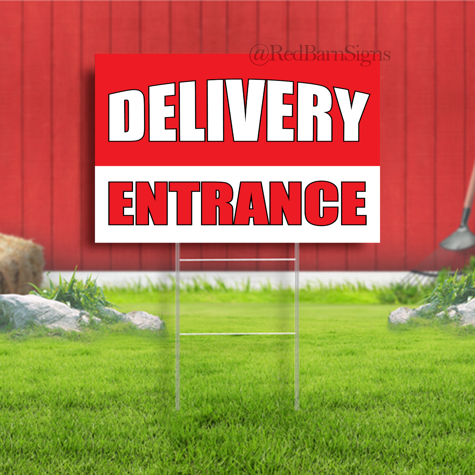 Delivery Entrance Indoor Outdoor Yard Sign