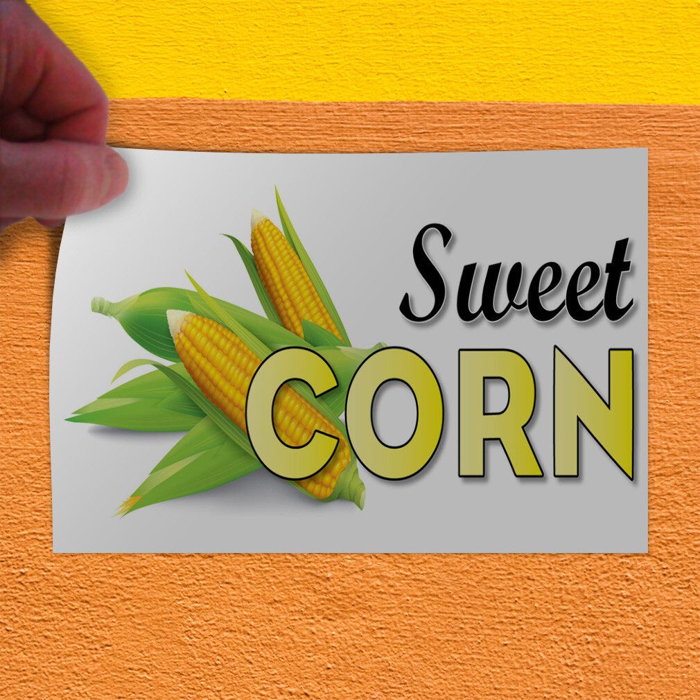 Decal Stickers Sweet Corn Restaurant Cafe Bar C Vinyl Store Sign Label