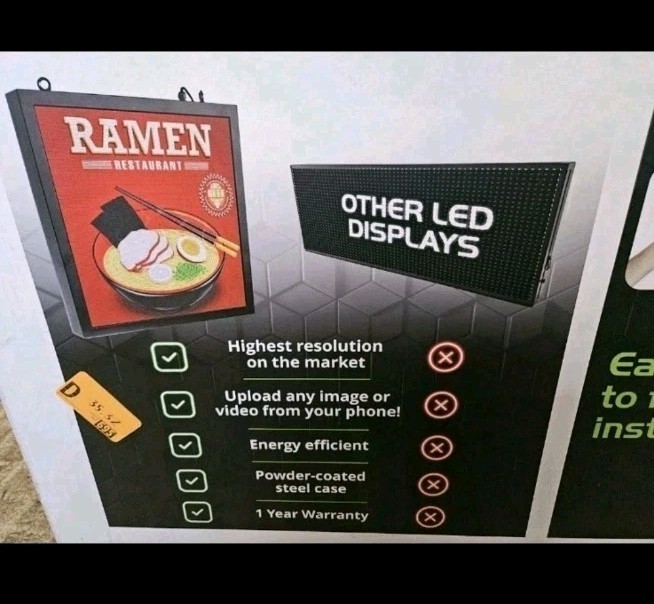 Green Light Innovations 20&Prime; x 20&Prime; WiFi Enabled Display Sign- New