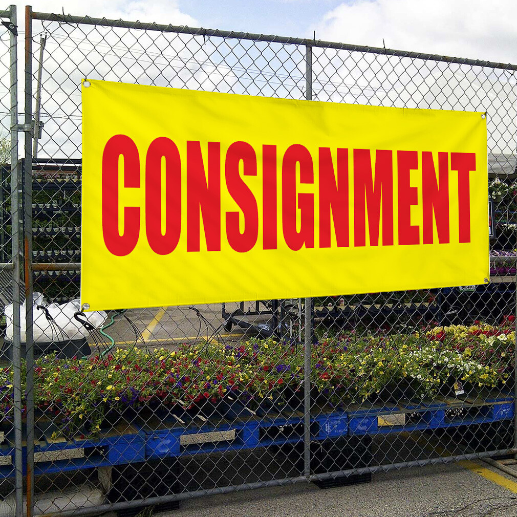 Vinyl Banner Multiple Sizes Consignment Promotion Business Business Outdoor