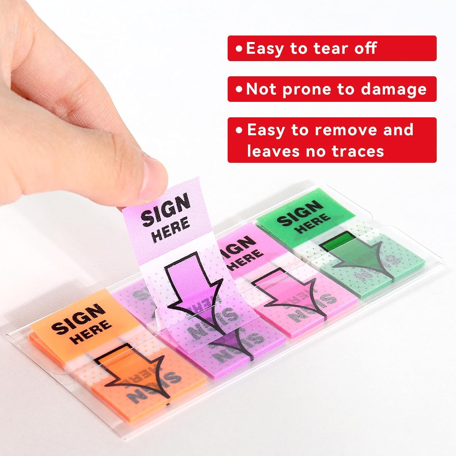 600 Pcs Sign Here Stickers, Sign Here Sticky Tabs, Arrow Labels Flags and Colorf
