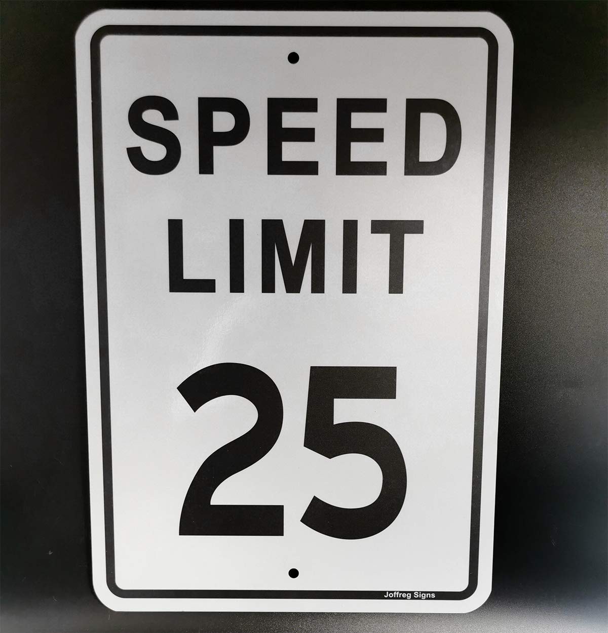 2 Pack Speed Limit 25 MPH Sign 17×12 Inch Reflective Aluminum Traffic Board