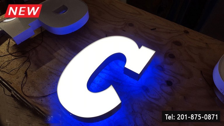 Custom Channel Letters Led Front-Lit and Back-Lit 20 Inches -Read Description