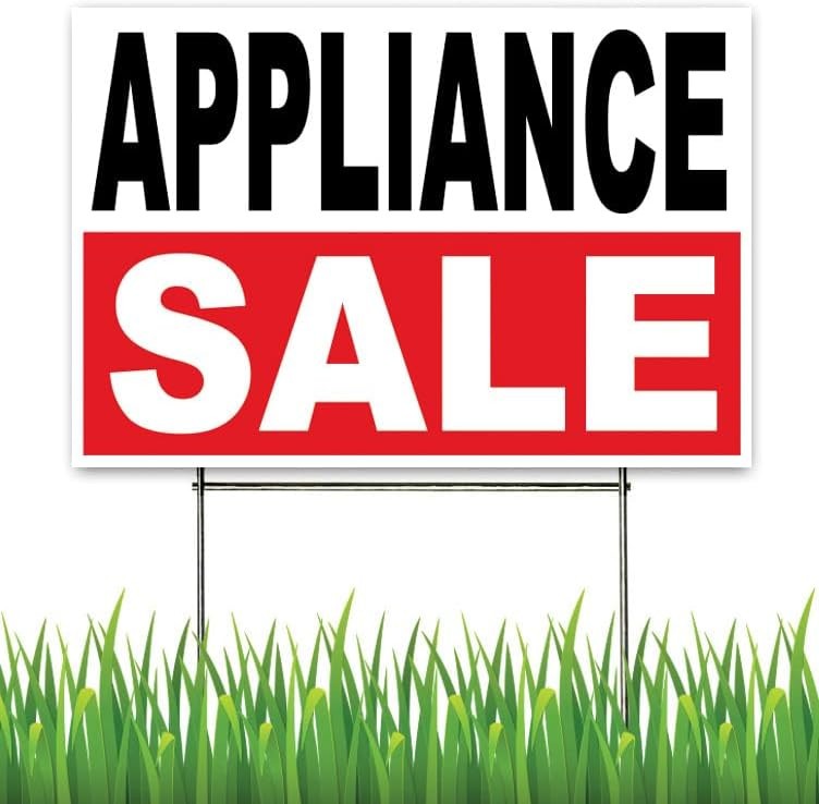 18×12 Inch APPLIANCE SALE Yard Sign with Stake -wrb1s