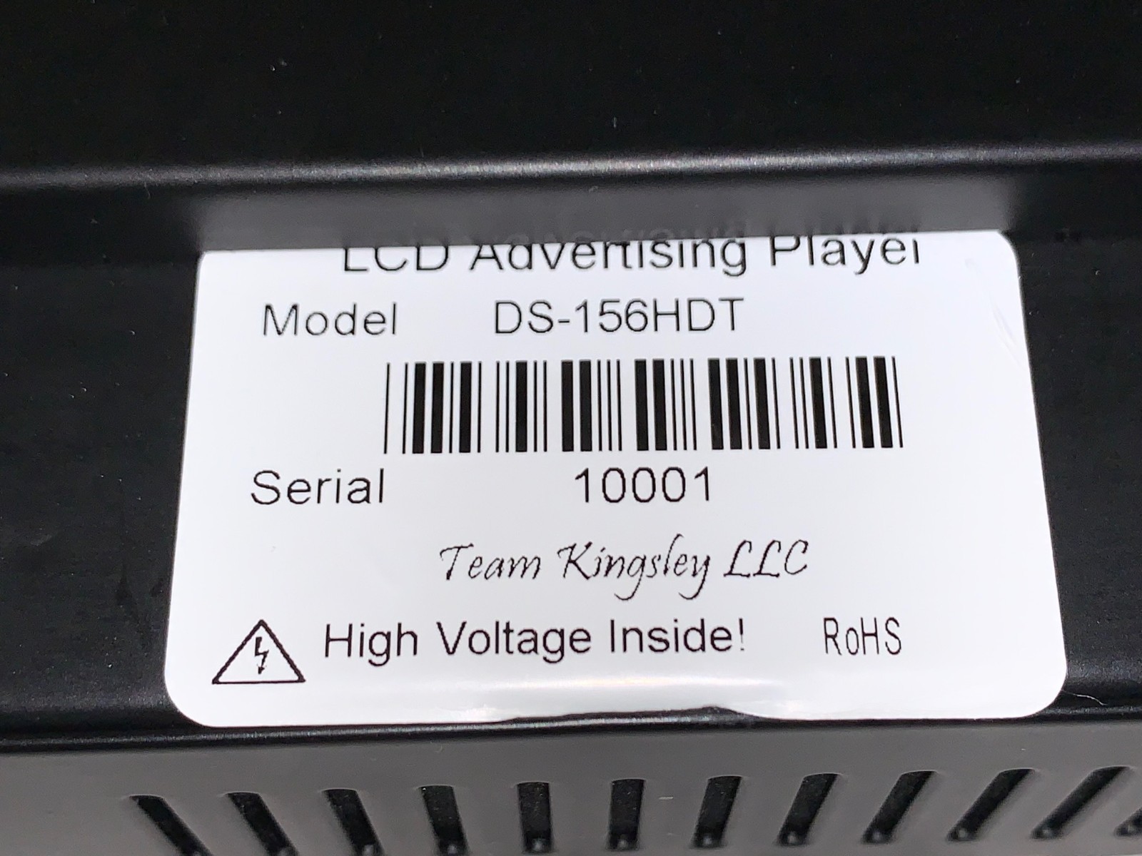 15.6 Touch Interactive LCD Advertising Player Model #: DS-156HDT w/ Pwr & Remote