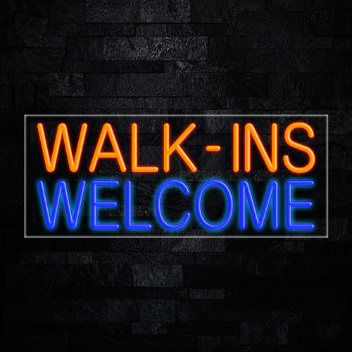 Walk ins Welcome LED Neon Sign 30&Prime;L x 12&Prime;H #30174
