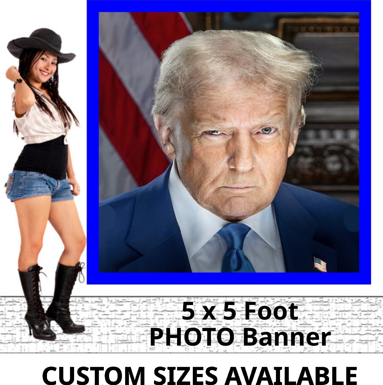 TRUMP 2028 – HUGE & VERY LARGE -BANNERS-Reinforced Vinyl -USA MADE -HI QUALITY