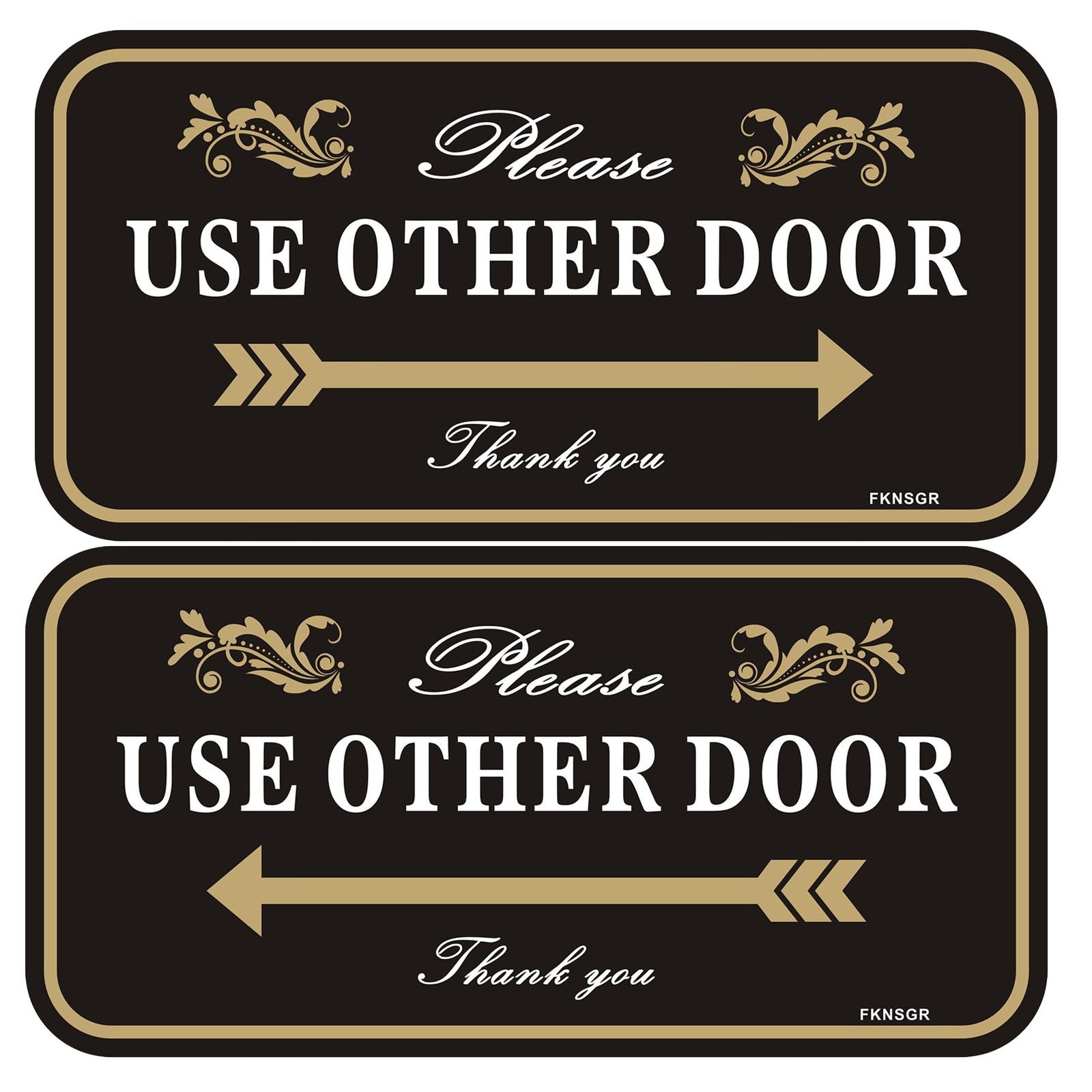 Please Use Other Door Self Adhesive Sign 12×6 Inch Acrylic UV Protected Fix